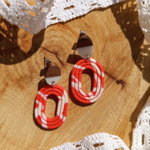 "Teya" - kolczyki z gliny polimerowej.