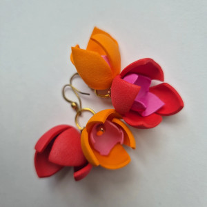 Kolczyki kwiaty delikatne energetyczne