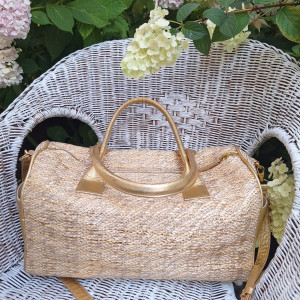 Unikatowa ZŁOTA torba z plecionki