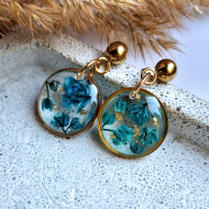 Kolczyki z morską gipsówką