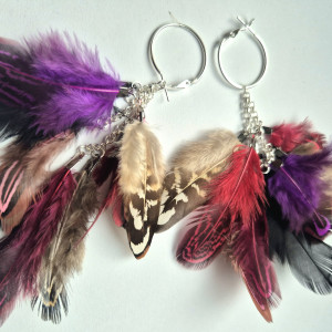 Kolczyki pióra boho