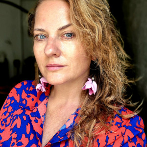 Kolczyki rozowe kwiaty