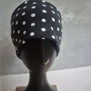 opaska czarna w białe grochy uniwersalna