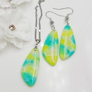 Zestaw biżuterii z glinki polimerowej w kolorach lata