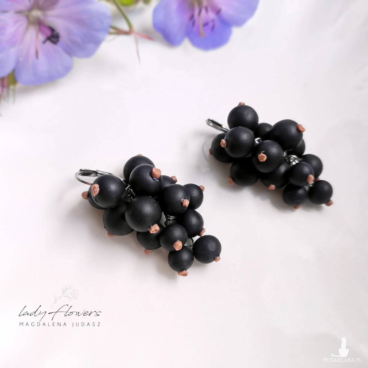 Kolczyki z czarną porzeczką