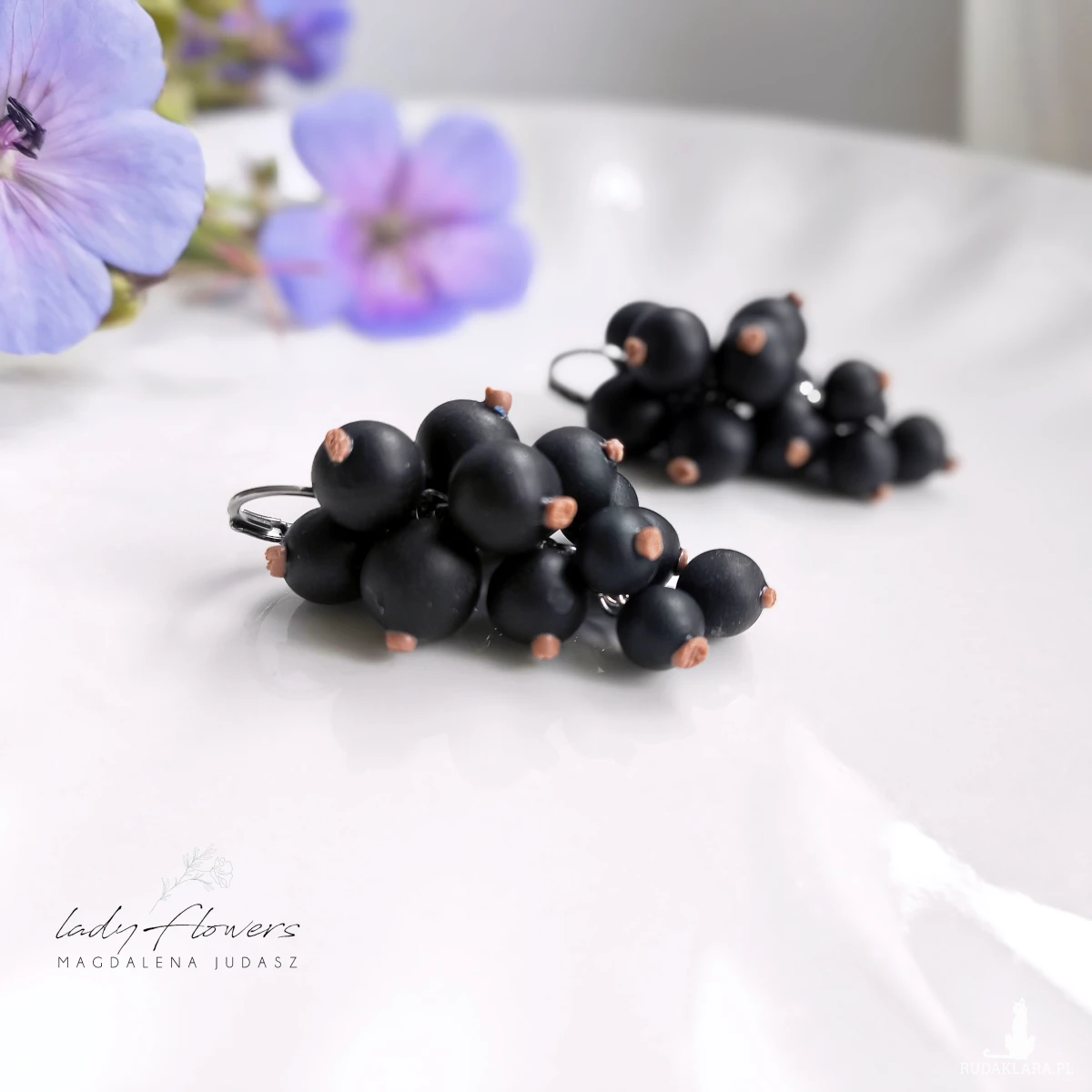 Kolczyki z czarną porzeczką