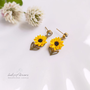Kolczyki ze słonecznikami