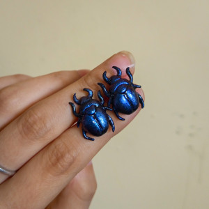 Kolczyki żuczki, ręcznie wykonane, idealne  na prezent, magic, fanatsy, goblincore, fairycore