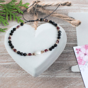 Bransoletka Powodzenia i Ochrony Spinel i Granat