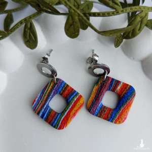 "Irma II" - kolczyki z gliny polimerowej.