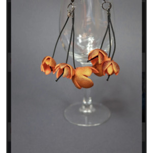 Kolczyki metaliczne kwiaty