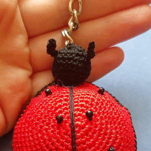 Szydełkowy breloczek "Biedronka"🐞