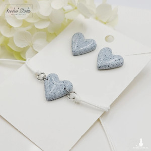 Zestaw biżuterii - serduszka GRANIT
