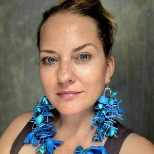 Kolczyki niebieskie kwiaty