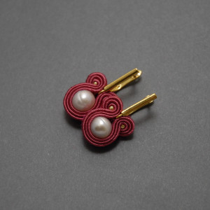 kolczyki sutasz z perłami seashell