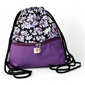 Workoplecak wodoodporny, worek plecak, worko plecak, plecako worek, plecak wodoodporny kwiaty bzy