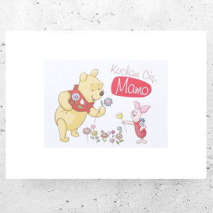 Kubuś Puchatek plakat A4, obrazek z Kubusiem Puchatkiem, bajkowe plakaty dla dzieci, miś obrazek A4, prezent dla mamy, fajne plakaty A4, plakat dla chłopca, plakat dla dziewczynki, poster a4