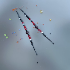 Kolczyki Minimalizm Koralikowe Nitki3