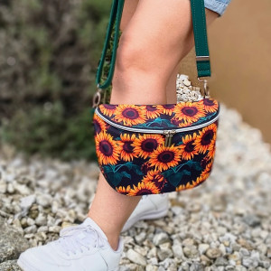 Nerkotorebka butelkowa zieleń i słoneczniki