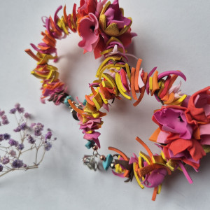 Klipsy  energetyczne ukwiecone koła