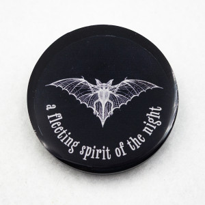 Przypinka gotycka z żywicy z nietoperzem pin_print Goth 009