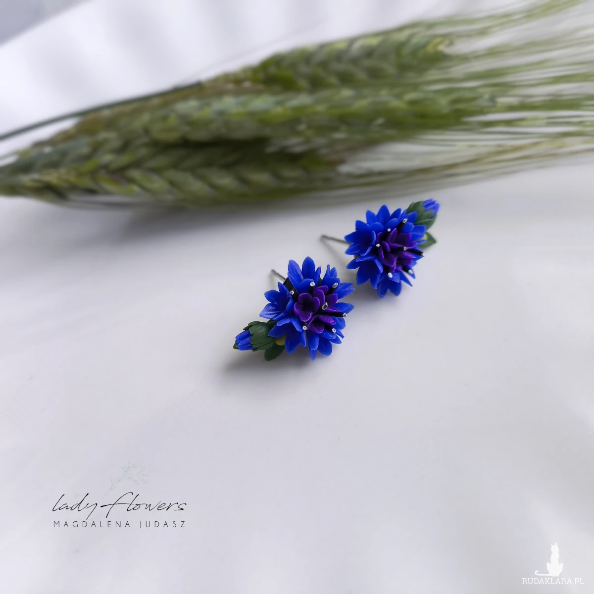 Nausznice z chabrami