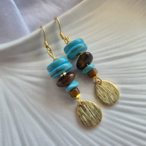 Wiszące kolczyki z kamieni naturalnych