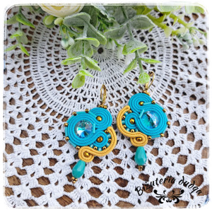 Kolczyki sutasz Turkusowe długie