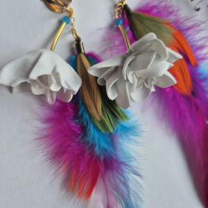 Klipsy pióra dlugie lekkie