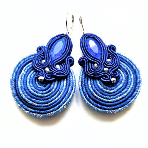 Denim Spiral kolczyki sutaszowe