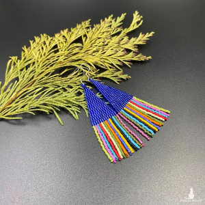 Kolczyki słomki - granatowy kolorowy #987