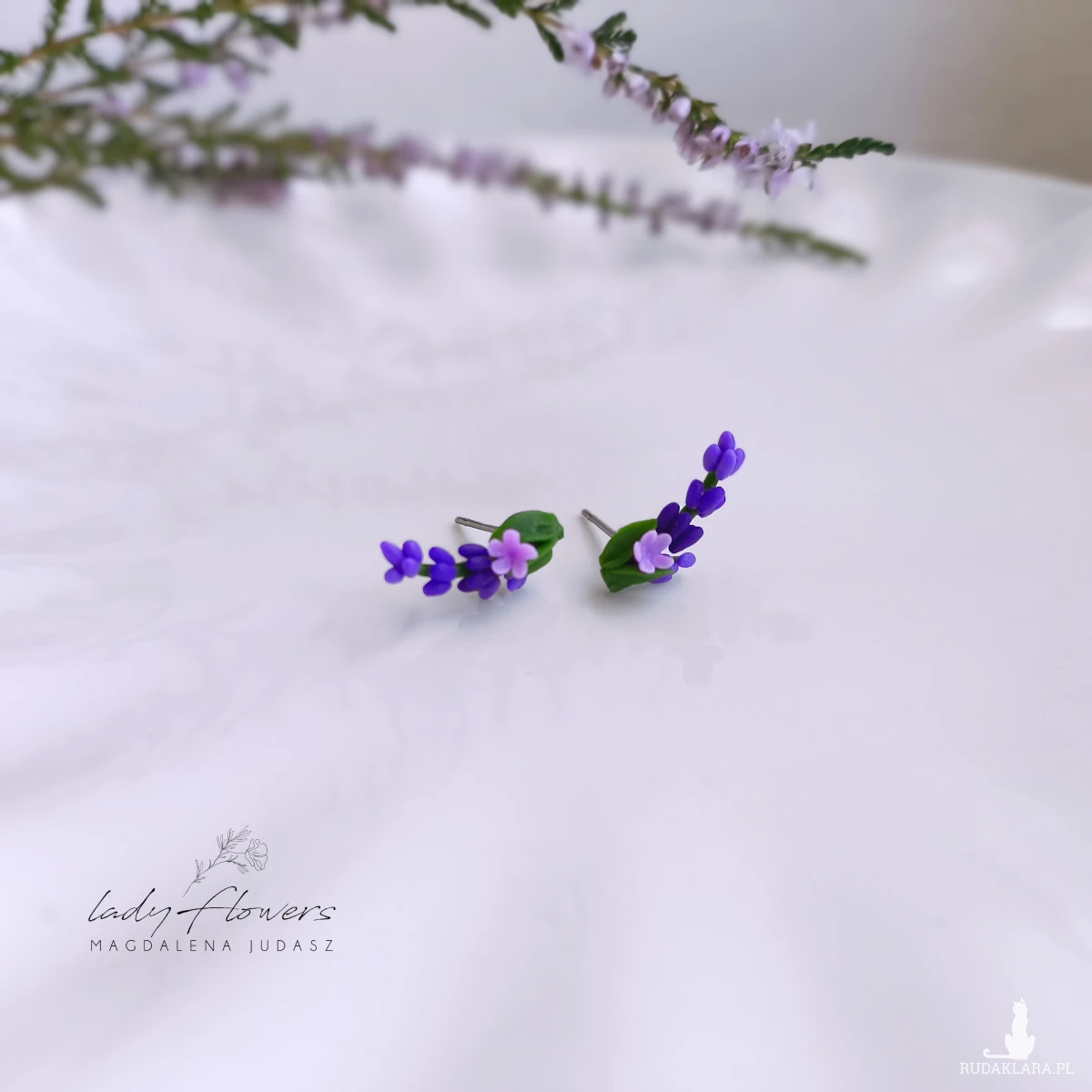 Kolczyki z lawendą