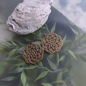 Kolczyki Koła Filigranowe Mandale