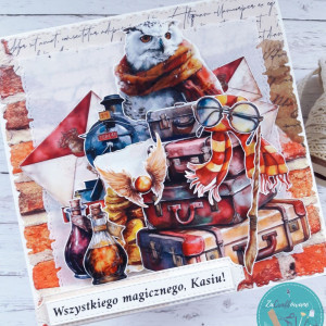 Kartka urodzinowa z motywem Herry'ego Pottera, personalizacja