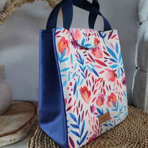 Torba Lunch Bag akwarelowe kwiaty
