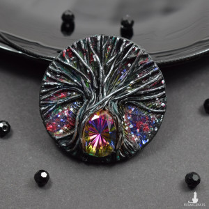 Kryształowe drzewo - duży wisior z kryształem