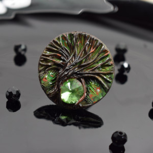 "Magic Forest" - duży regulowany pierścionek