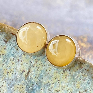 Srebrne sztyfty z okrągłym awenturynem a305