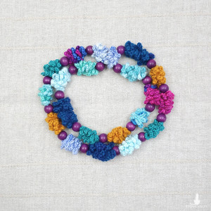 6593 Unikatowy Naszyjnik z Włóczki