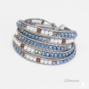 Dark Blue Moon Bransoleta boho w stylu Chan Luu