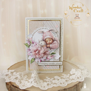 Kartka z okazji narodzin dziecka, gratulacje "Magnolia3" GOTOWA