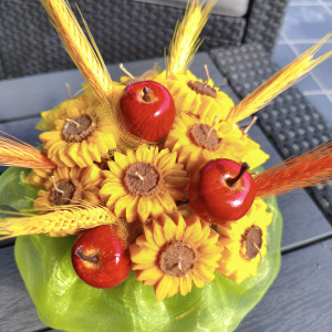 Candle Flower box XL słoneczniki wykonany z naturalnych świec sojowych