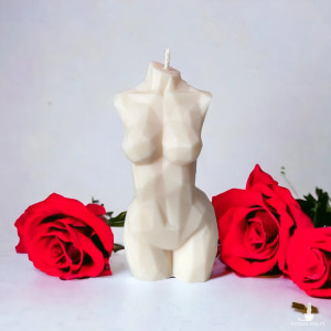 Świeca sojowa duża kobieta tors body handmade