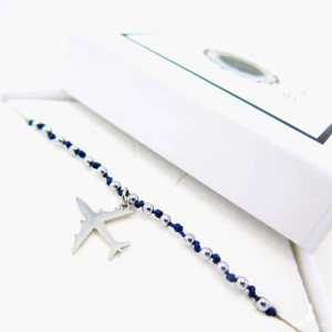 Bransoletka 4 Warianty Kolorystyczne Samolot Srebrny FLY HIGH