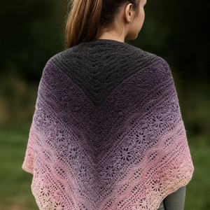 Chusta ombre bawełniana Daisy Chain ręcznie robiona