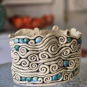 Ceramiczna osłonka na doniczkę