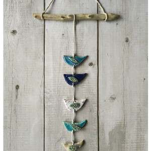 Kompozycja na ścianę z ptaszkami