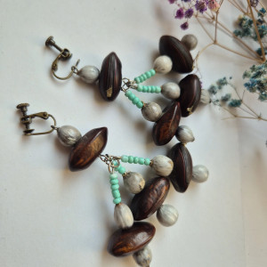 Klipsy koraliki elementy naturalne