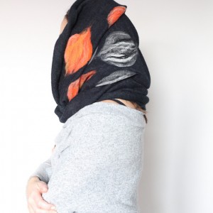 komin handmade filcowany zdejmij szpile załóż glany