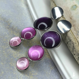 Potrójne kolczyki o perłowym blasku Meyra e6/m10